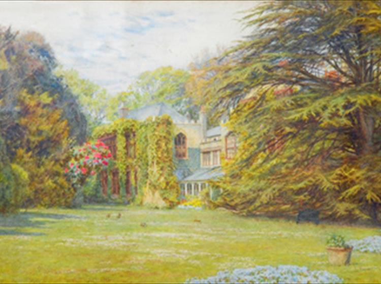 Ear;y 20th century painting of Farringford